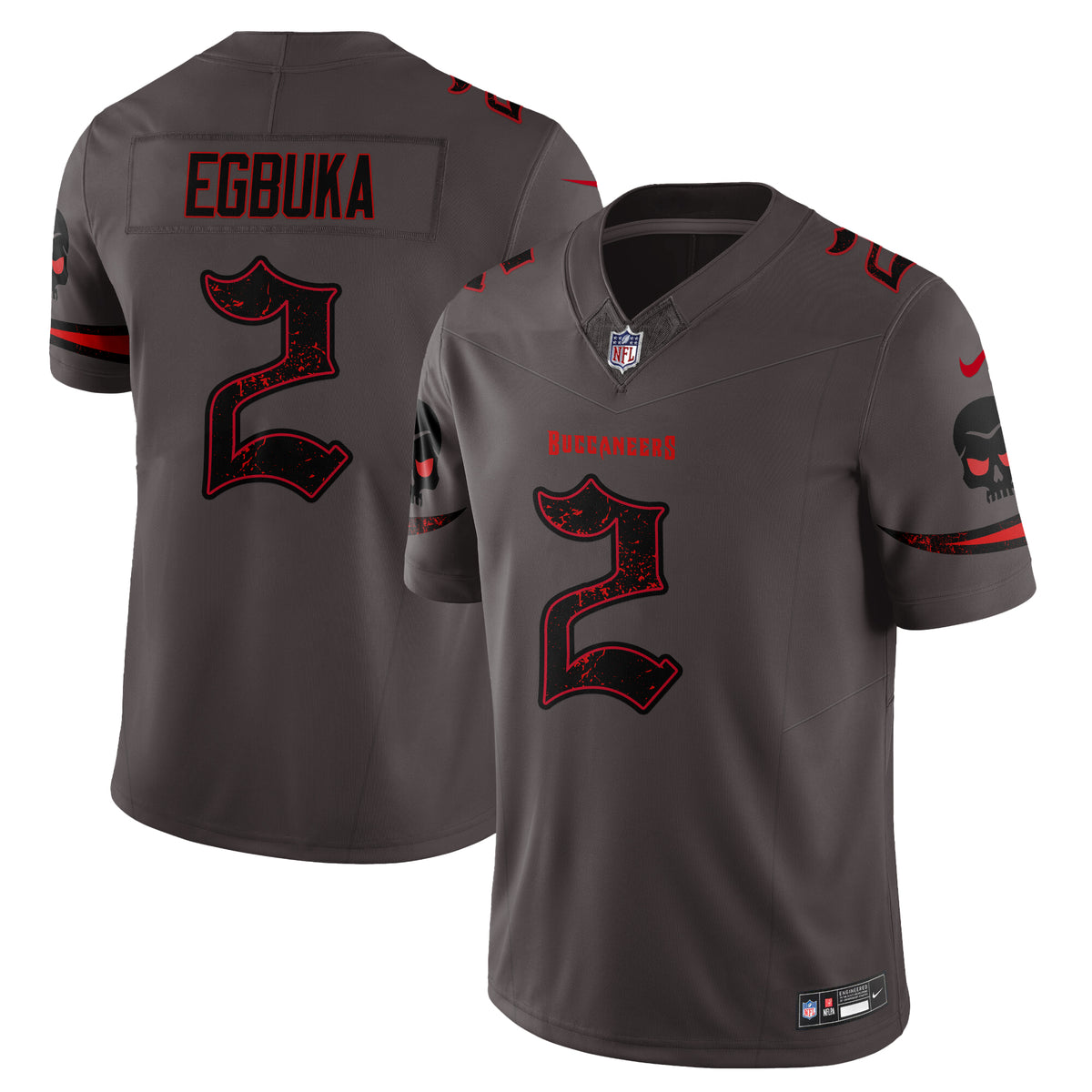 Tampa Bay Buccaneers Skull Edition Vapor Jersey - Stitched