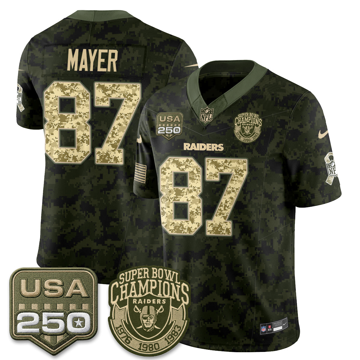 Las Vegas Raiders 2026 Salute to Service Edition Vapor Jersey - Stitched