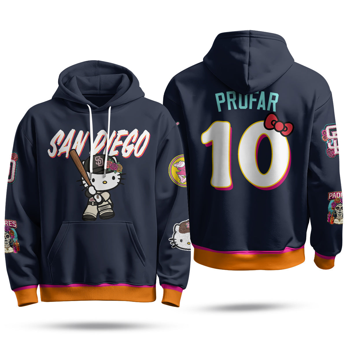 San Diego Padres x Meow KT Fleece Hoodie - Printed
