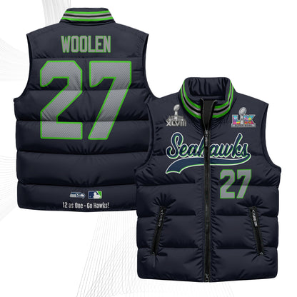 SEA S.Bowl Champs Puffer Vest - Printed
