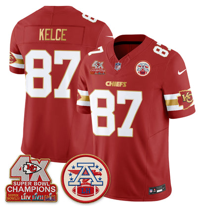 KC 4X Champs Gold Edition Vapor Jersey - Stitched