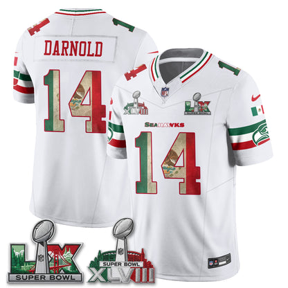 Seattle Seahawks Mexico Edition Vapor Jersey V1- Stitch