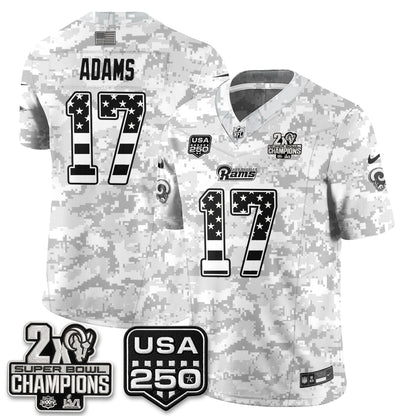 Los Angeles Rams 2026 Salute To Service Vapor Jersey - All Stitched