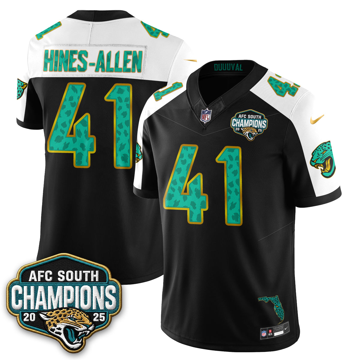 Jacksonville Jaguars Fangear Edition Vapor Jersey - Stitched