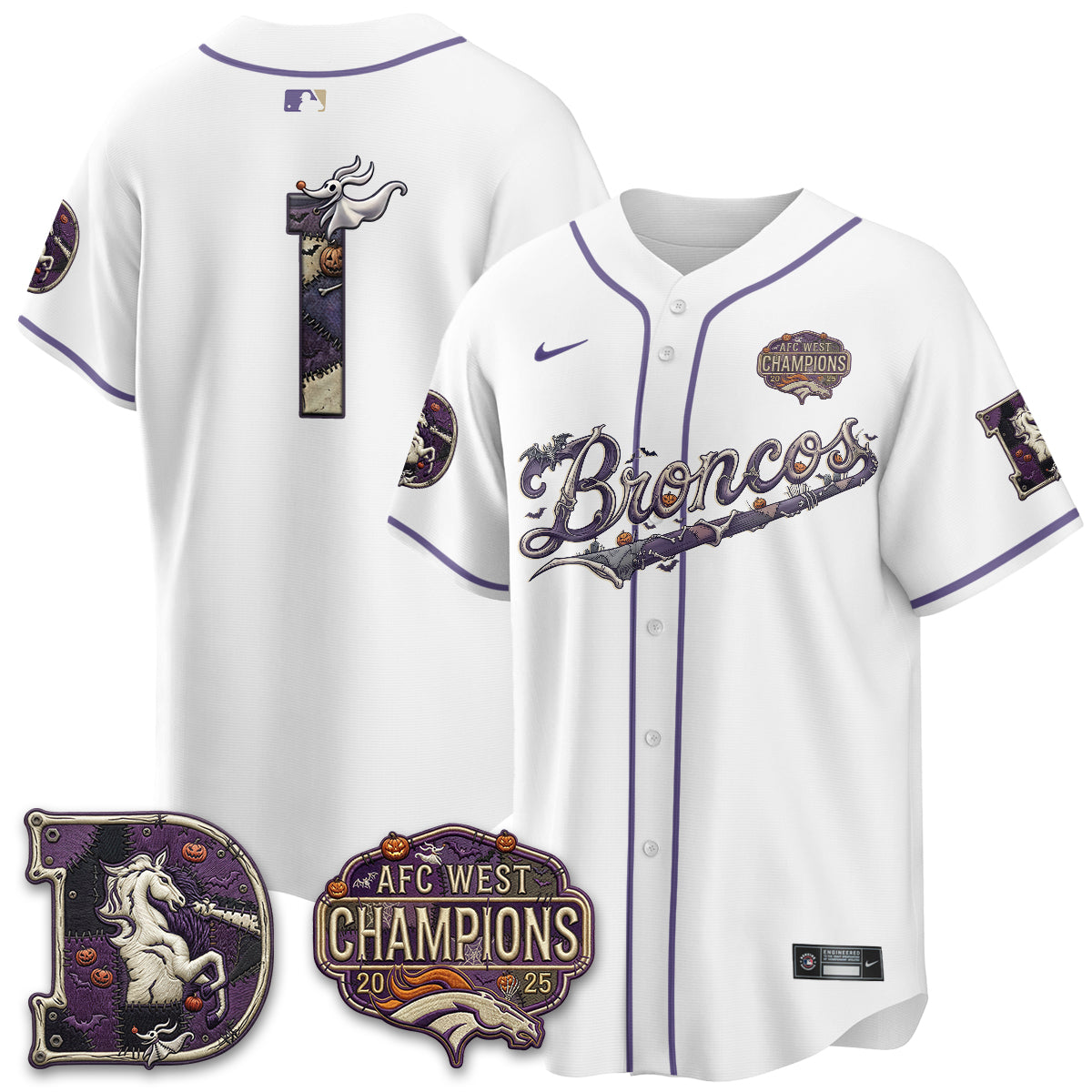 DEN 2026 Nightmare Edition Vapor Baseball Jersey - Stitched