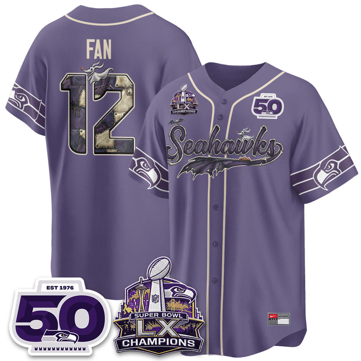 SEA 2026 Nightmare Edition Vapor Baseball Jersey - Stitched