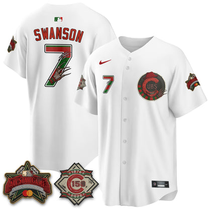 Chicago Cubs A Nightmare on Wrigley Field Edition Vapor Jersey - Stitched