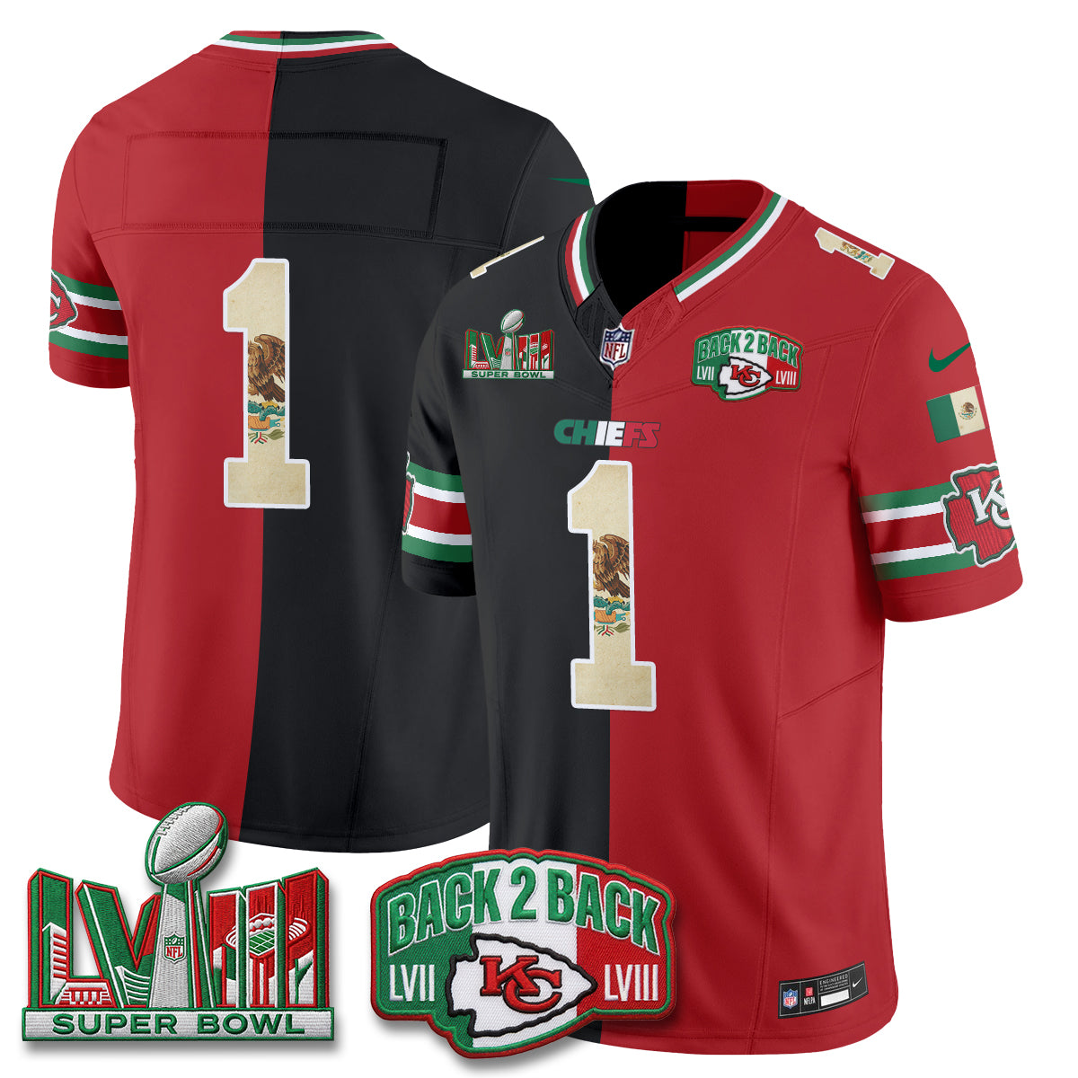KC Mexico Split Edition Vapor Jersey - Stitched
