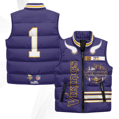 MIN Twin City Puffer Vest - Printed