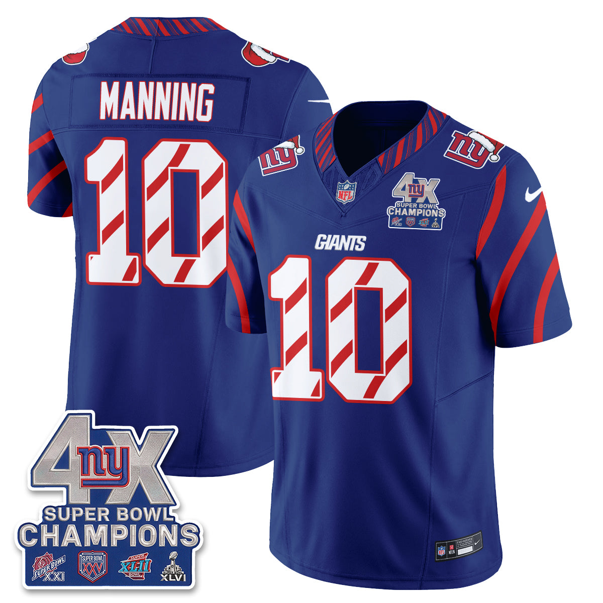 New York Giants  Xmas Edition Vapor Jersey - Stitched
