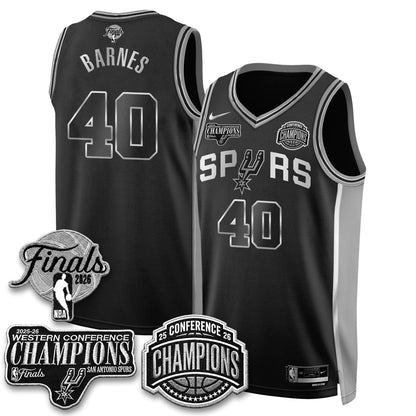 SAS 2026 NBA Western Conference Champions Vapor Jersey - Stitched N5