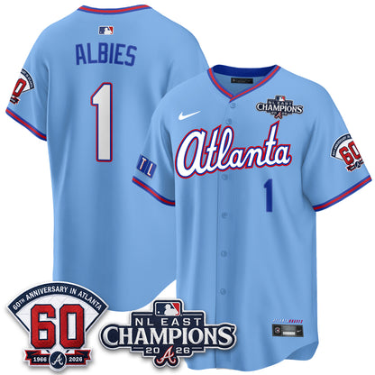 Atlanta Braves 2026 NL East Champs Vapor Jersey - Stitched