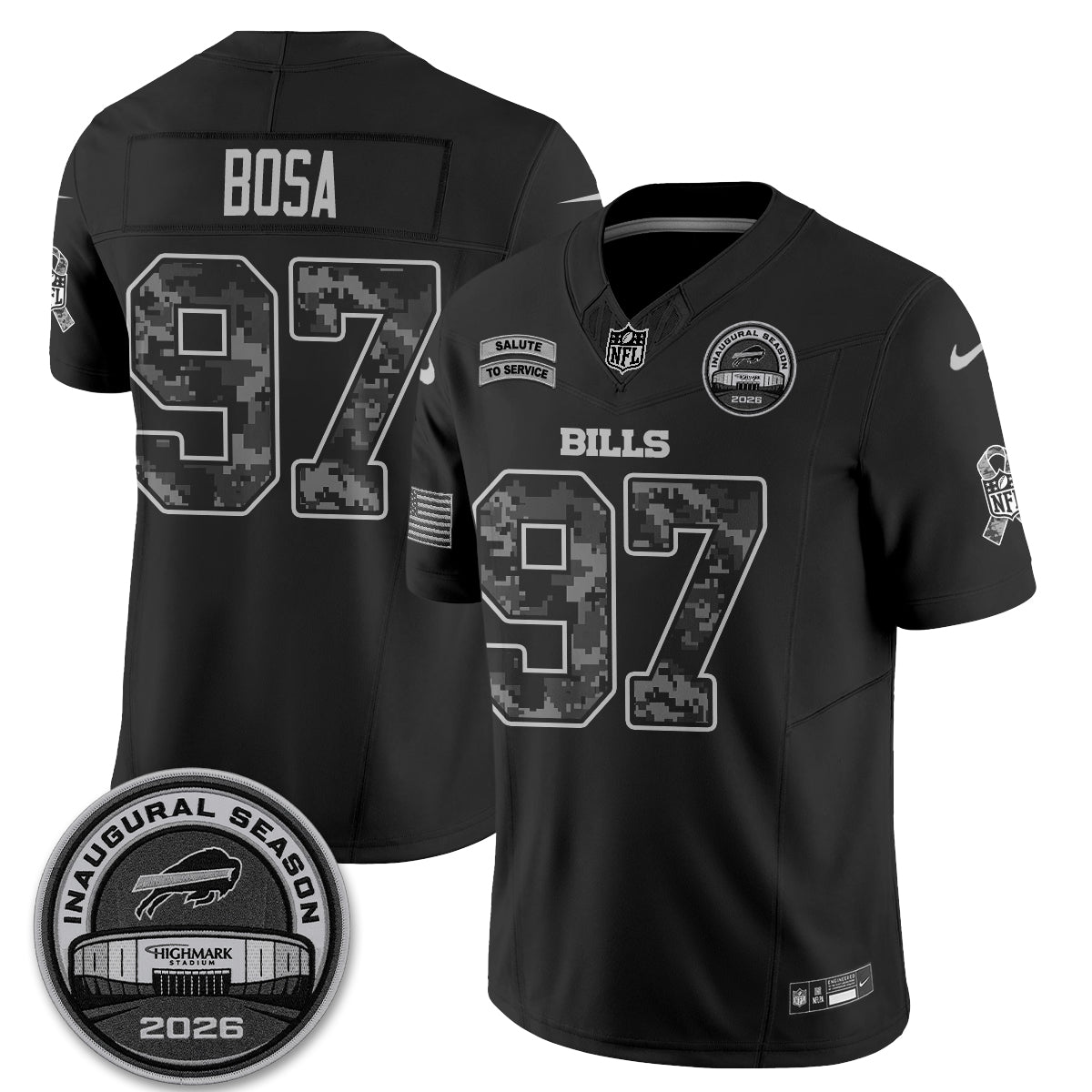 Buffalo Bills 2026 Salute to Service Edition Vapor Jersey V2- Stitched