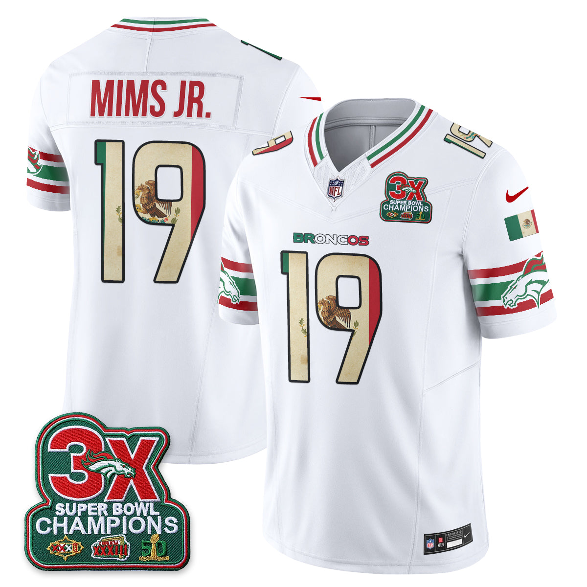 Denver Broncos Mexico Edition Vapor Jersey - Stitched