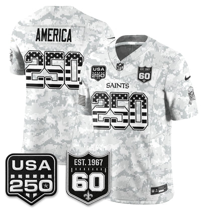 New Orleans Saints 2026 Salute to Service Vapor Jersey - Stitched