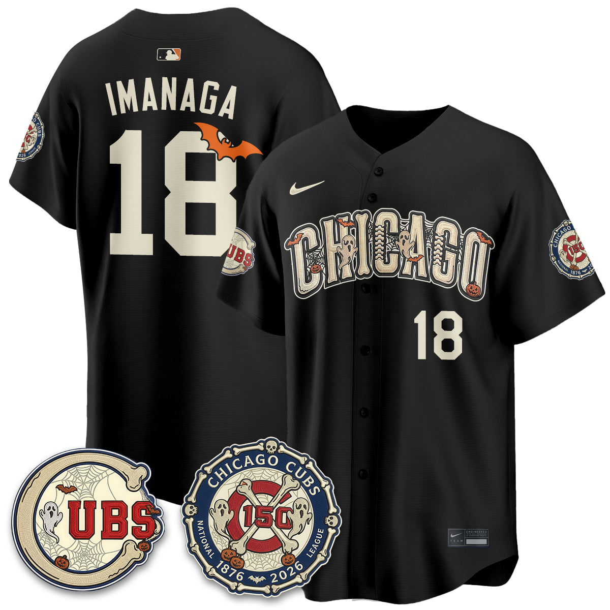 Chicago Cubs Halloween 2026 Vapor Limited Jersey - Stitched