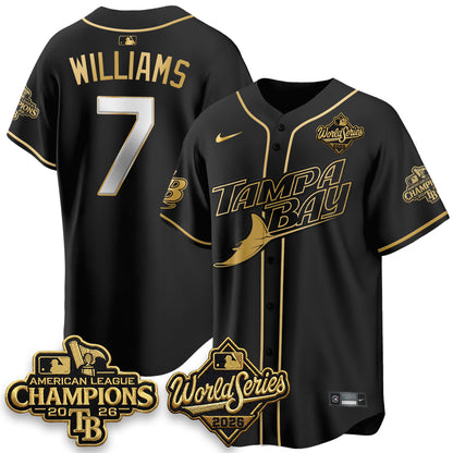 TB 2026 AL Champions Black Gold Edition Vapor Jersey V2- Stitched