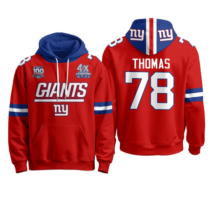 New York Giants 4X Champs S.Bowl Hoodie - Stitched