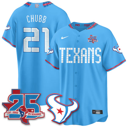 Houston Texans 2026 Rivalries Baseball Vapor Jersey - Stitched