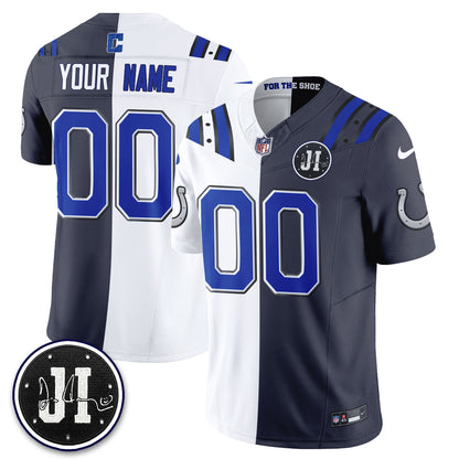 Indianapolis Colts 2026 Rivalries Split Vapor Custom Jersey - Stitched