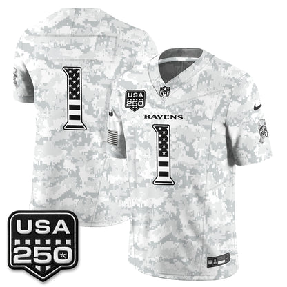 Baltimore Ravens 2026 Salute to Service Vapor Jersey - Stitched