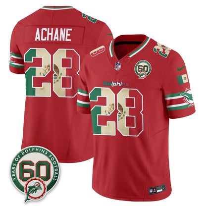 Miami Dolphins Mexico Edition Vapor Jersey - Stitched