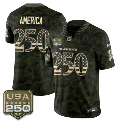 Baltimore Ravens 2026 Salute to Service Vapor Jersey - Stitched