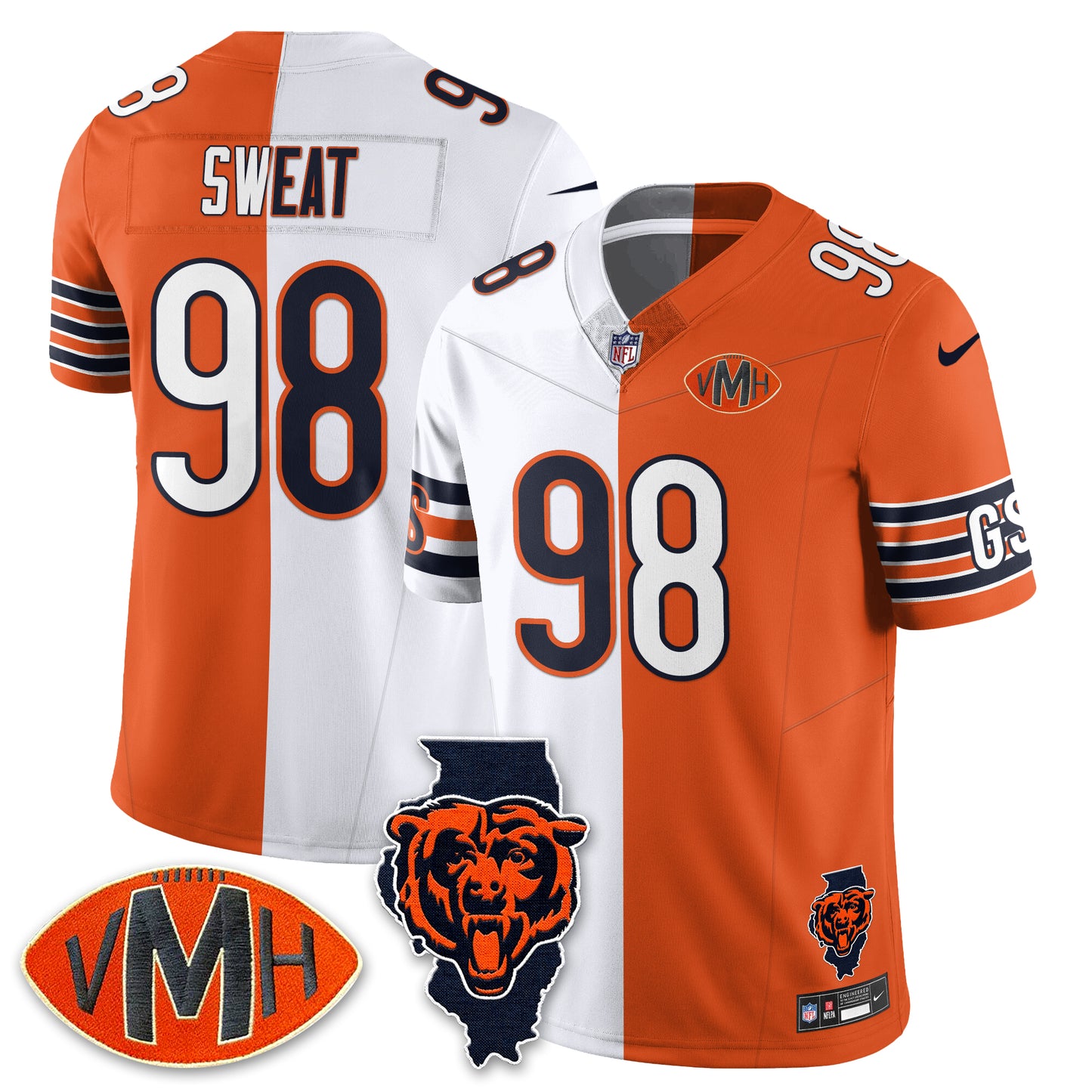 CHI Honor Virginia Halas McCaskey Jersey - Stitched n1