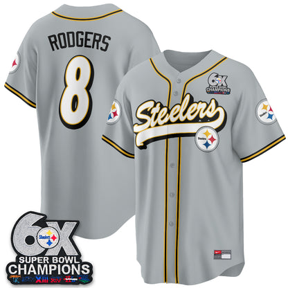 Pittsburgh Steelers 6x SBowl Baseball Vapor Jersey - Stitched