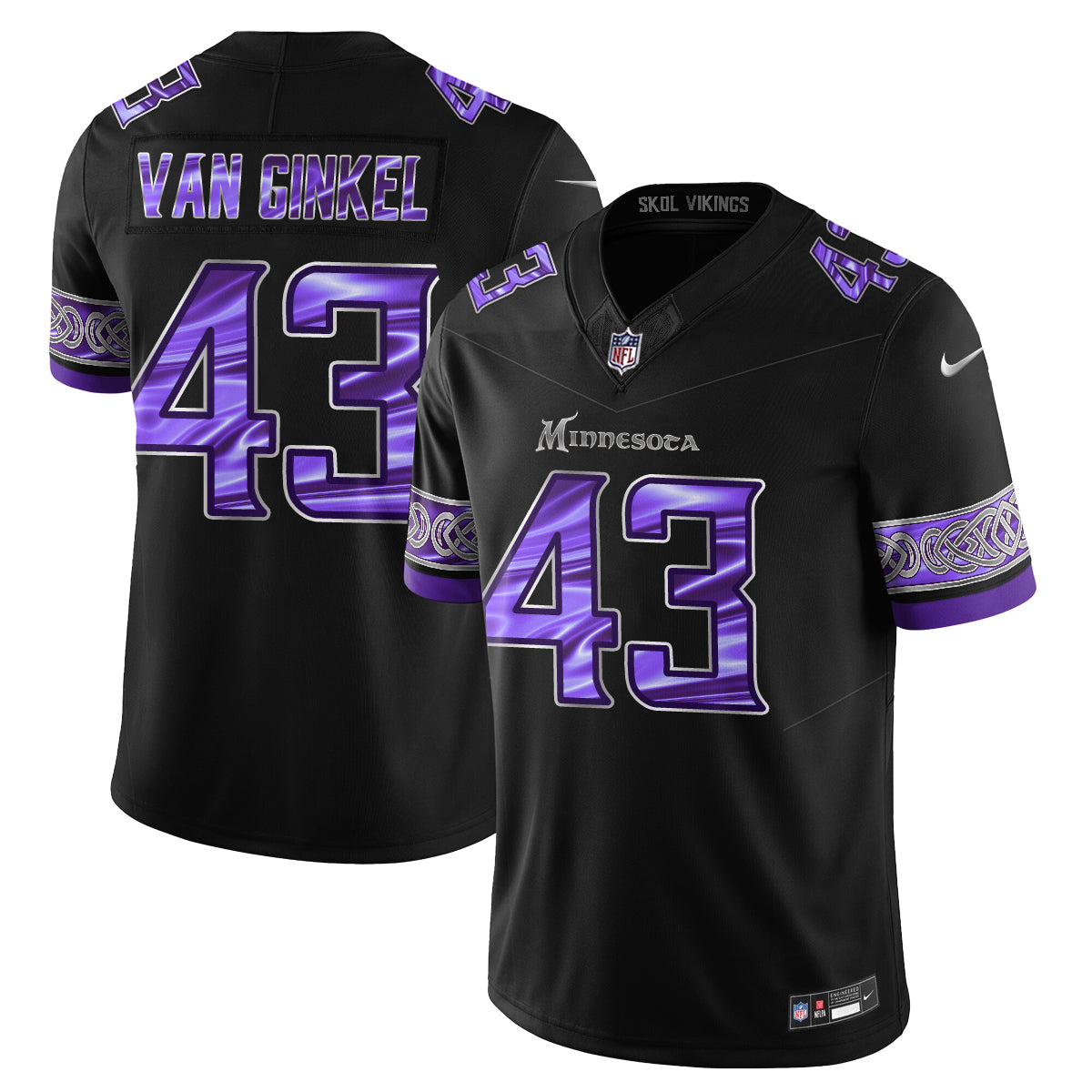 Minnesota Vikings Fangear Edition Vapor Jersey - Stitched