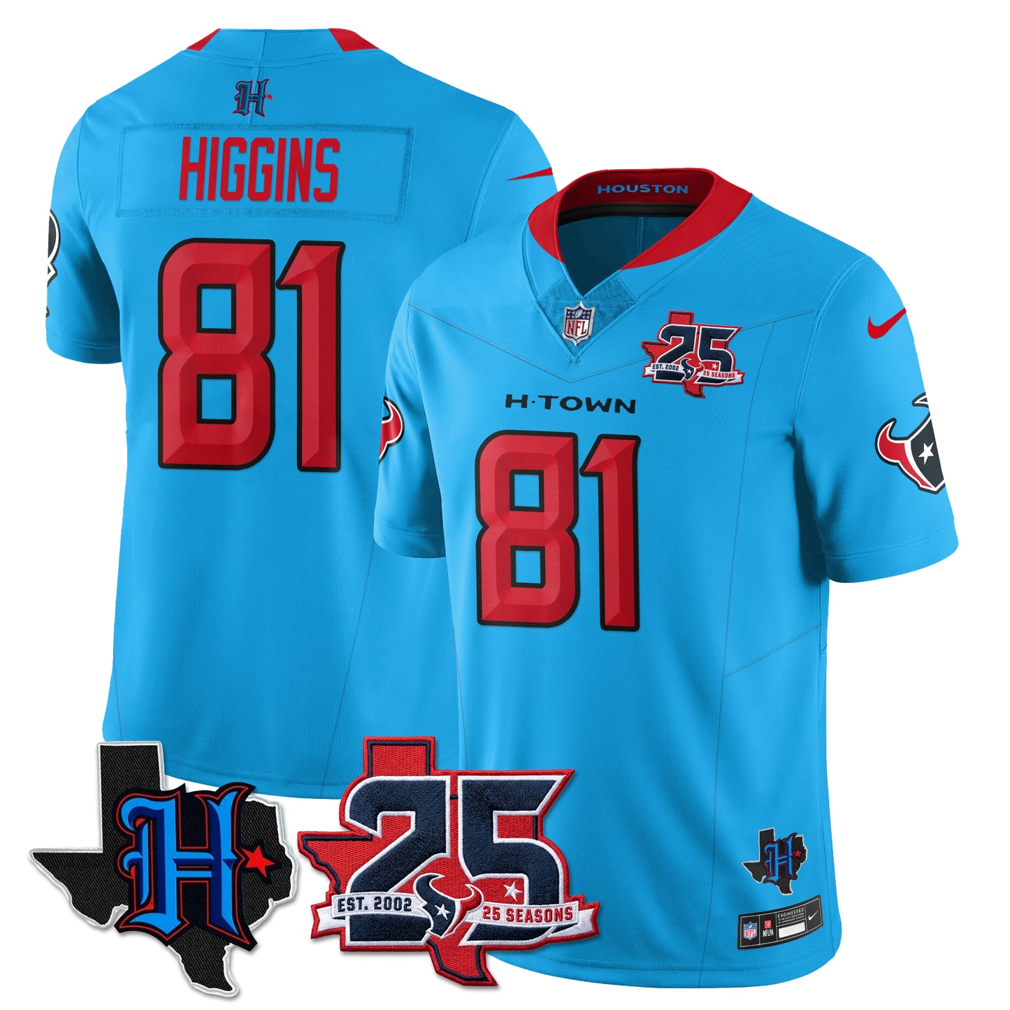 HOU 25th Seasons in 2026 Basic Vapor Limited Jersey - All Stitched