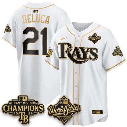 TB 2026 AL Champions Gold Edition Vapor Jersey - Stitched