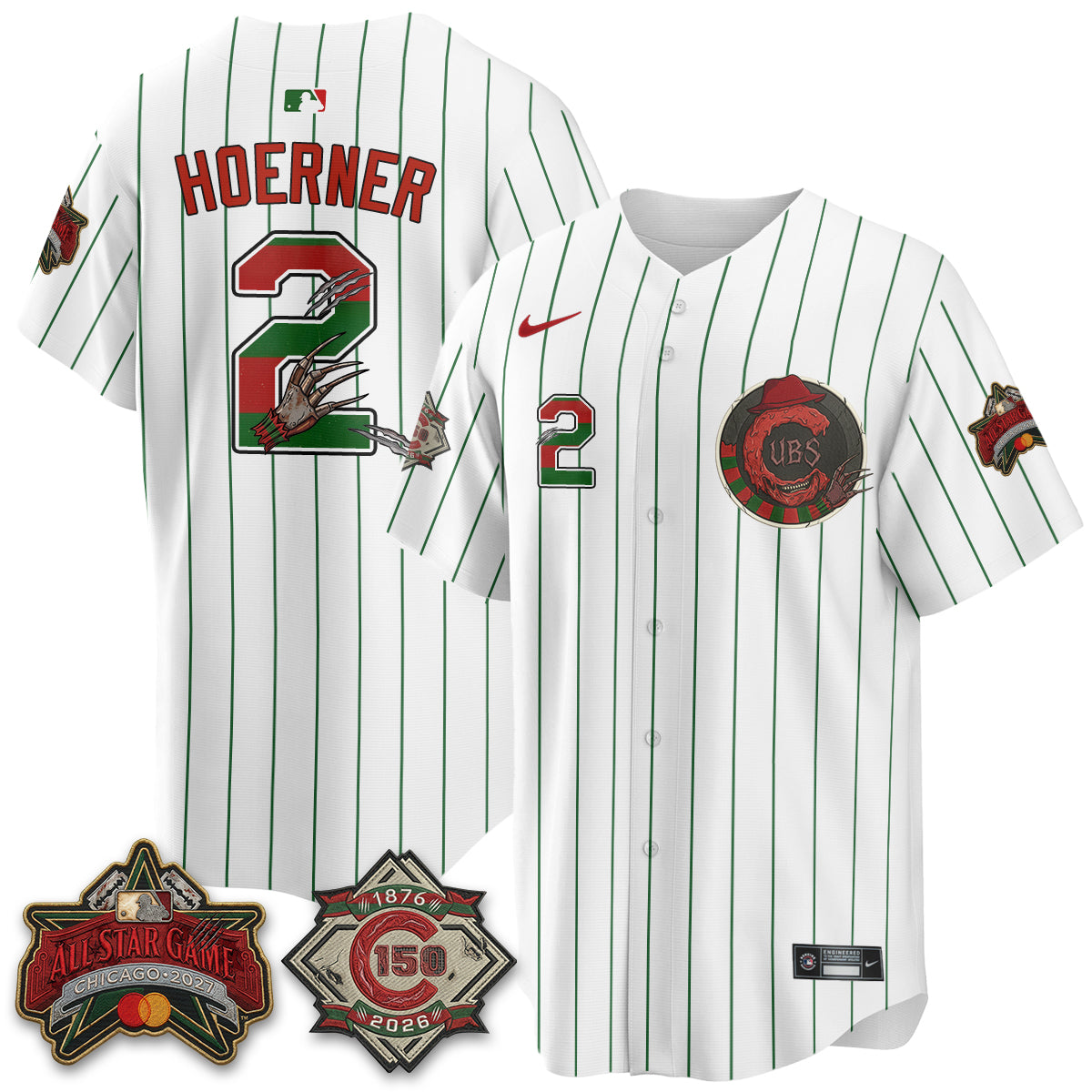 Chicago Cubs A Nightmare on Wrigley Field Edition Vapor Jersey - Stitched