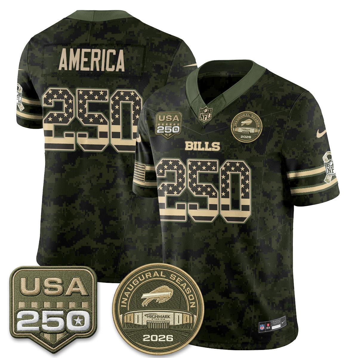 Buffalo Bills 2026 Salute to Service Edition Vapor Jersey - Stitched