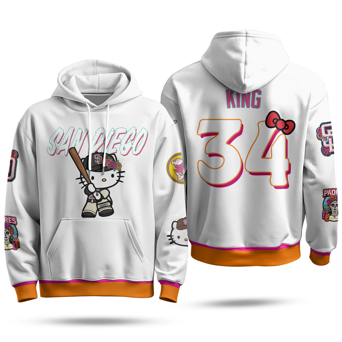 San Diego Padres x Meow KT Fleece Hoodie - Printed