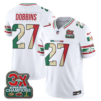 Denver Broncos Mexico Edition Vapor Jersey - Stitched
