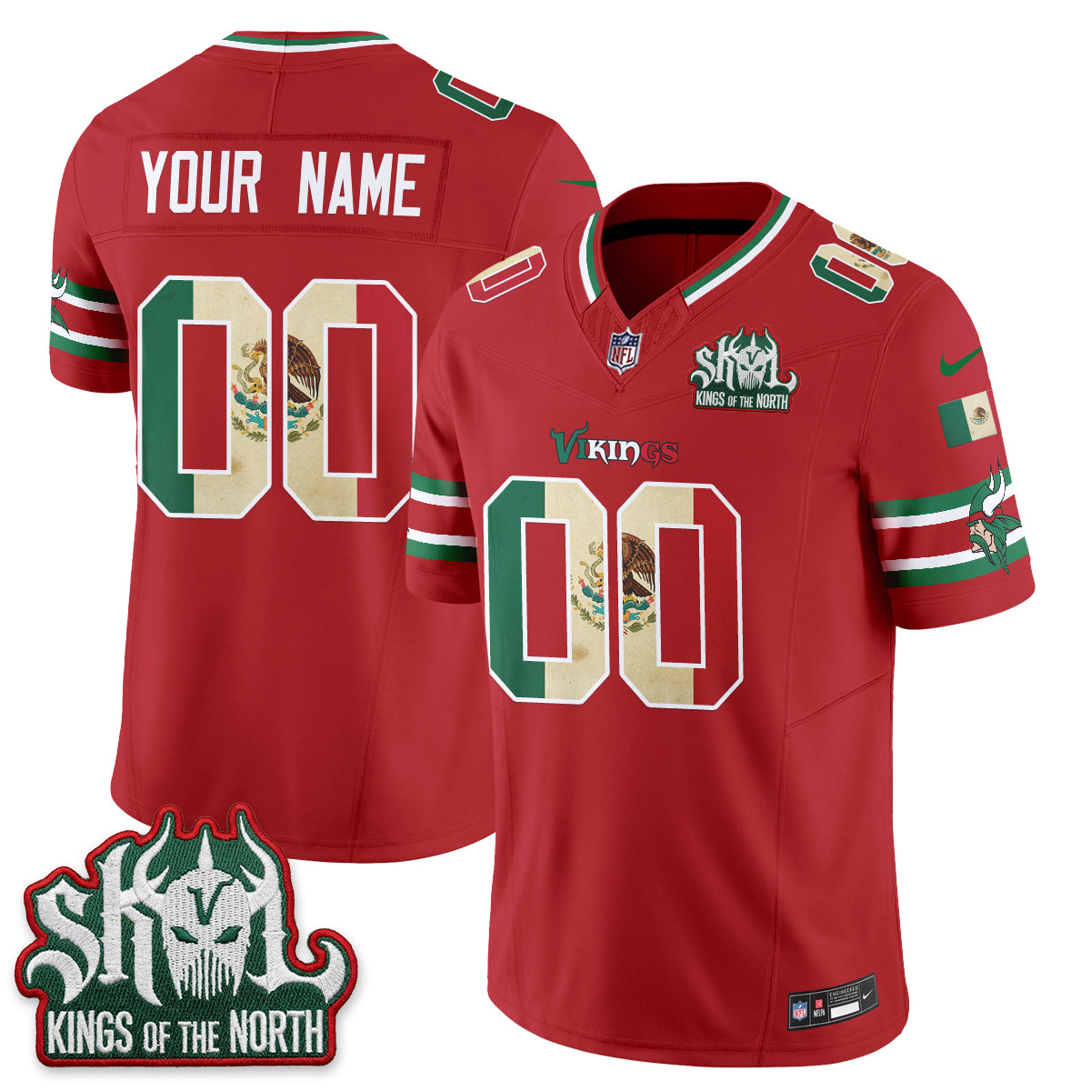 MIN Mexico Edition Vapor Custom Jersey - Stitched