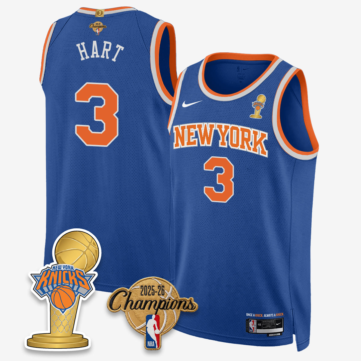 NYK 2026 NBA Champions Gold Edition Vapor Jersey - Stitched n3