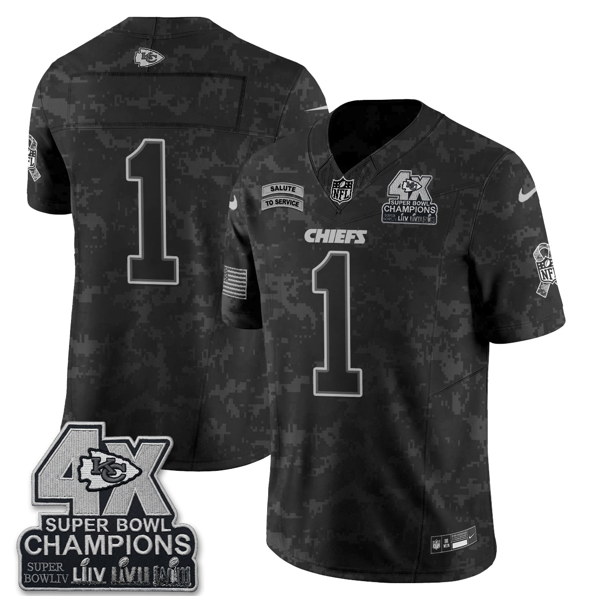 KC 2026 Salute to Service Vapor Jersey V2- Stitched