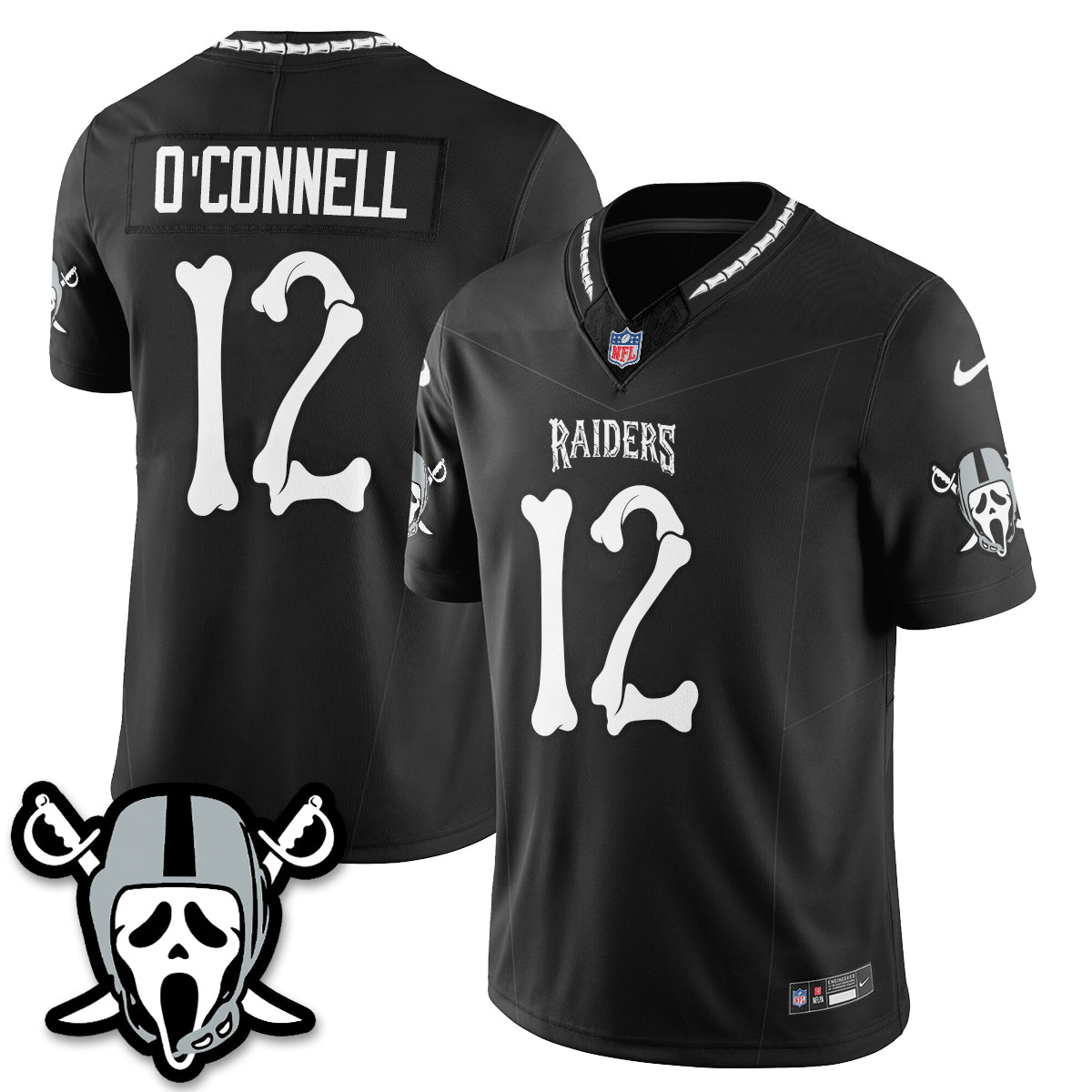 Las Vegas Raiders x Ghost Face Edition Vapor Jersey - Stitched