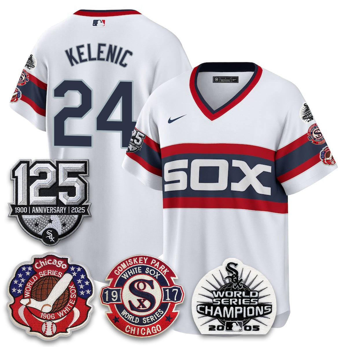 CWS 125th Anniversary - W.S Champions Edition Vapor Jersey - Stitched