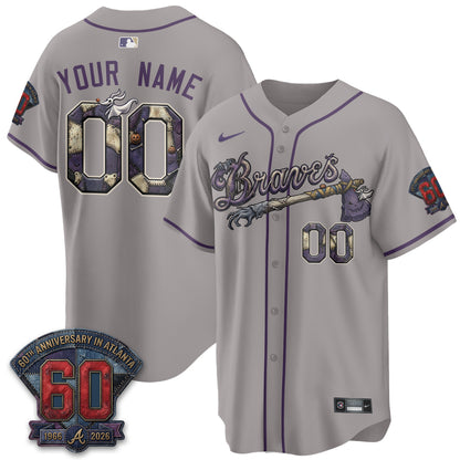 Atlanta Braves Nightmare Edition Vapor Custom Jersey - Stitched