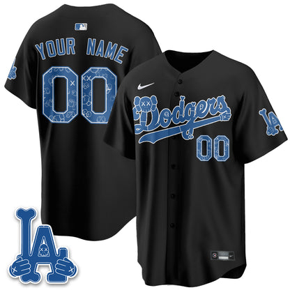 Los Angeles Dodgers x KAWS Edition Vapor Custom Jersey V2- Stitched
