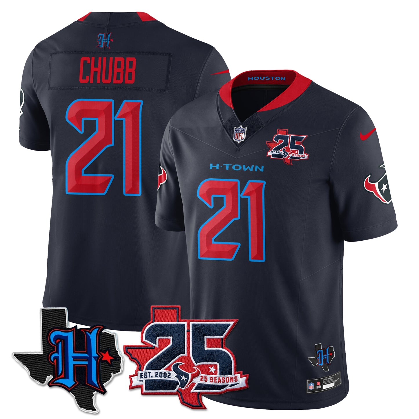 HOU 25th Seasons in 2026 Basic Vapor Limited Jersey - All Stitched