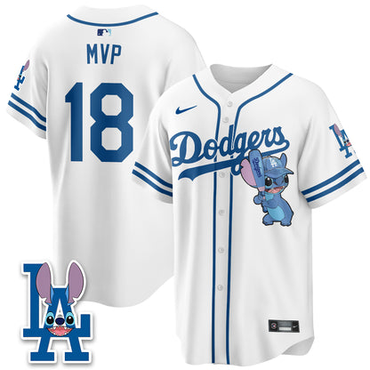 Los Angeles Dodgers x Blue Alien Edition Vapor Jersey - Stitched
