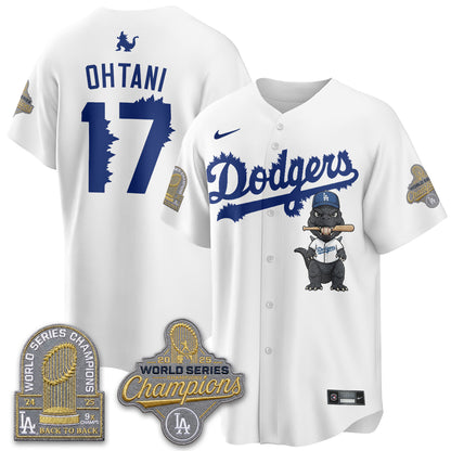 Los Angeles Dodgers x Godzilla Vapor Jersey- Stitched