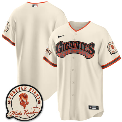 San Francisco Giants Mike Krukow Vapor Jersey - Stitched