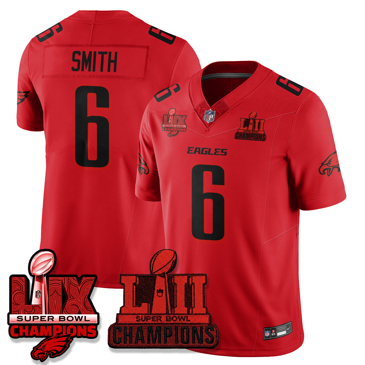 Philadelphia Eagles Dark Side Edition Vapor Jersey - Stitched