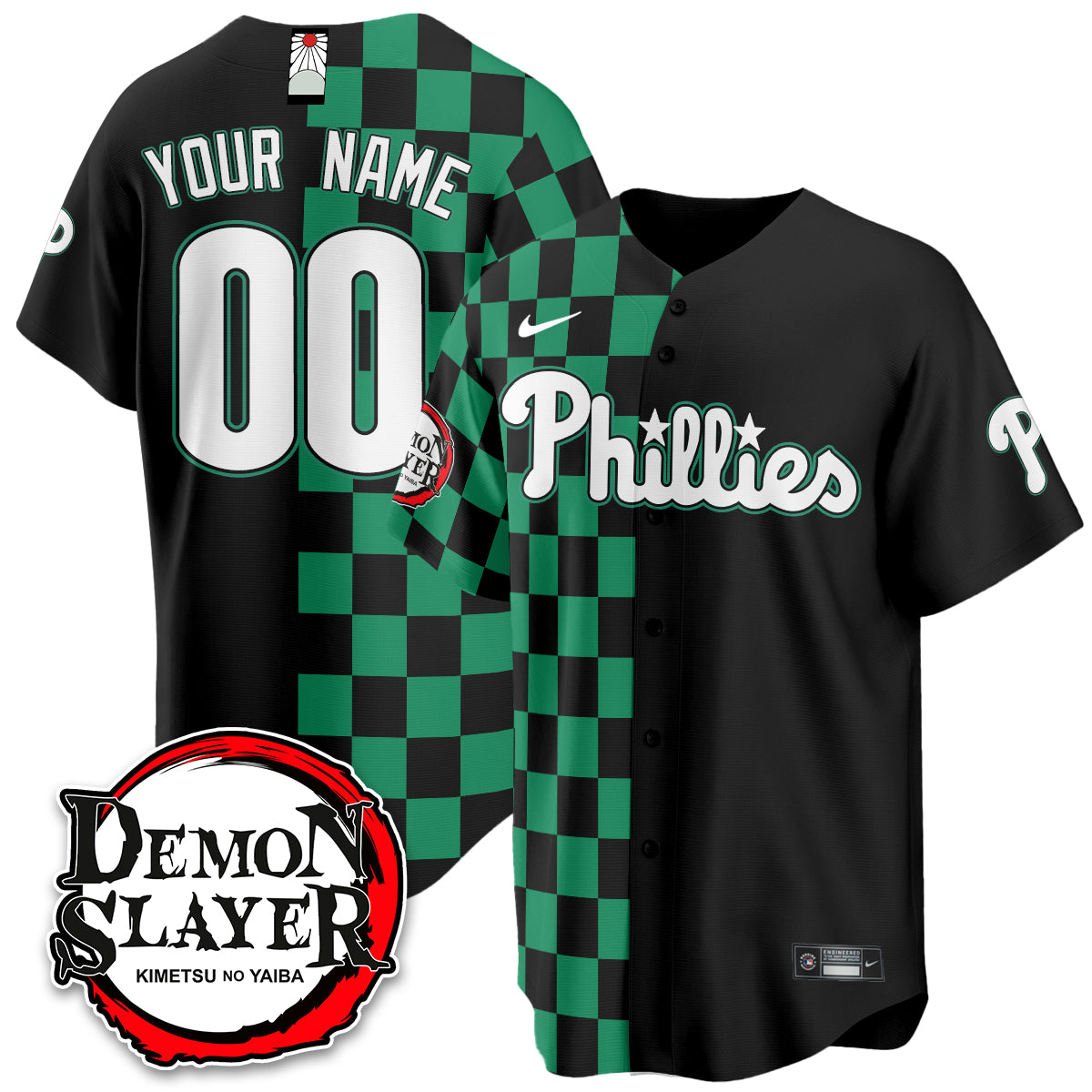 Philadelphia Phillies Demon Slayer Vapor Limited Custom Jersey - Stitched