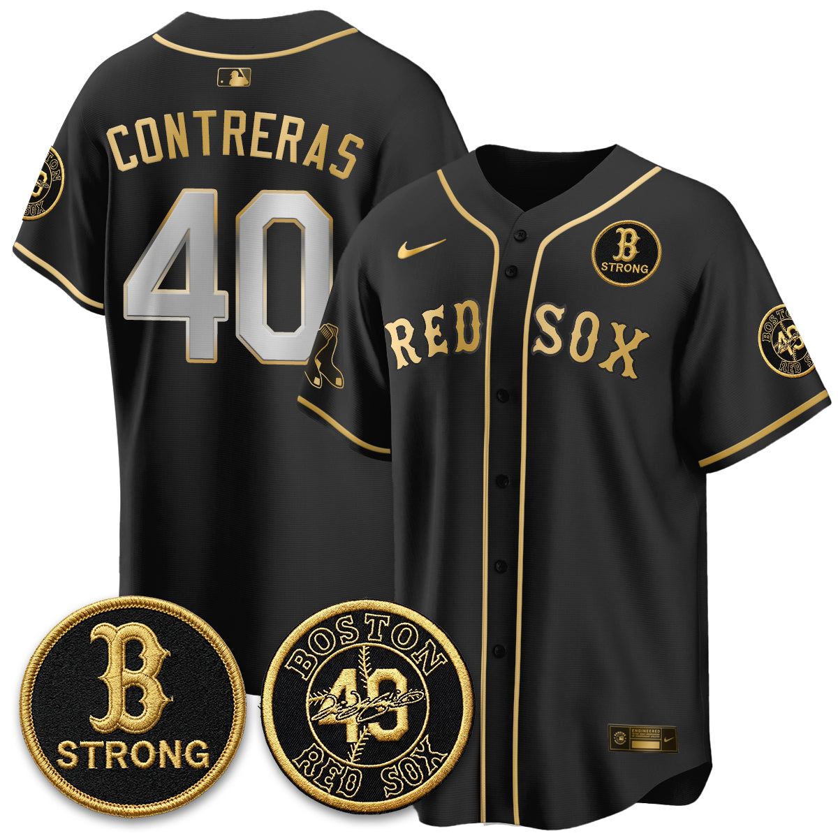 BOS Tim Wakefield Memorial Patch Vaper Premier Limited Jersey - All Stitched V2